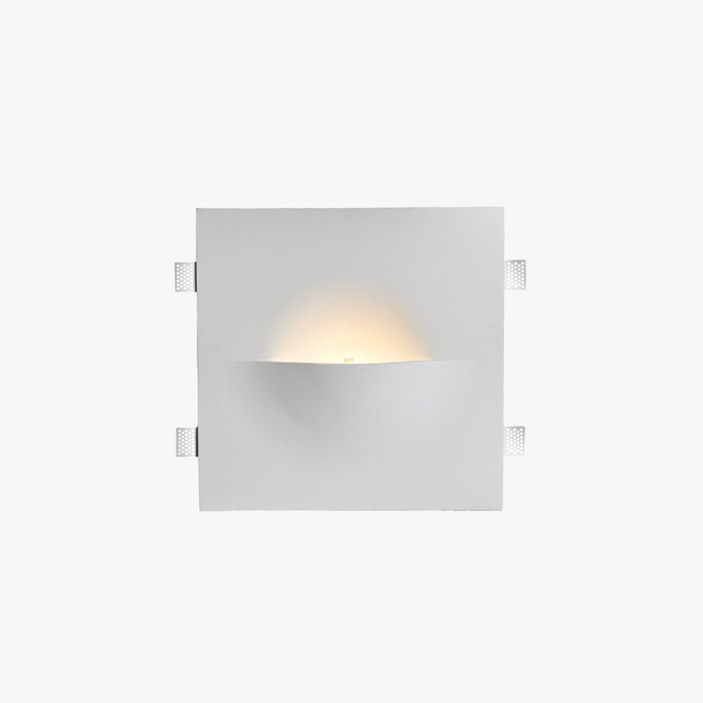 Aria Moderno Empotrable Metal/Yeso LED Aplique de Pared Blanco