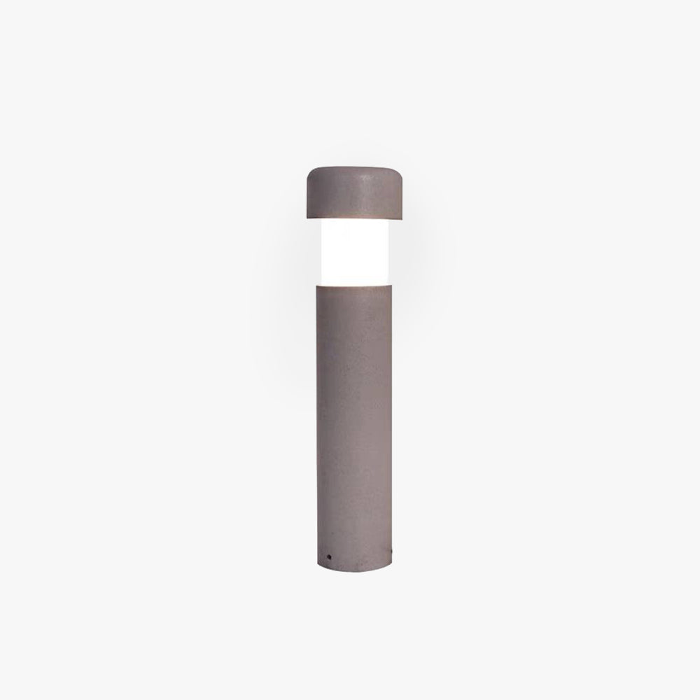 Ray Moderna Cilíndrica Cemento Metal Lámpara De Pie Exterior
