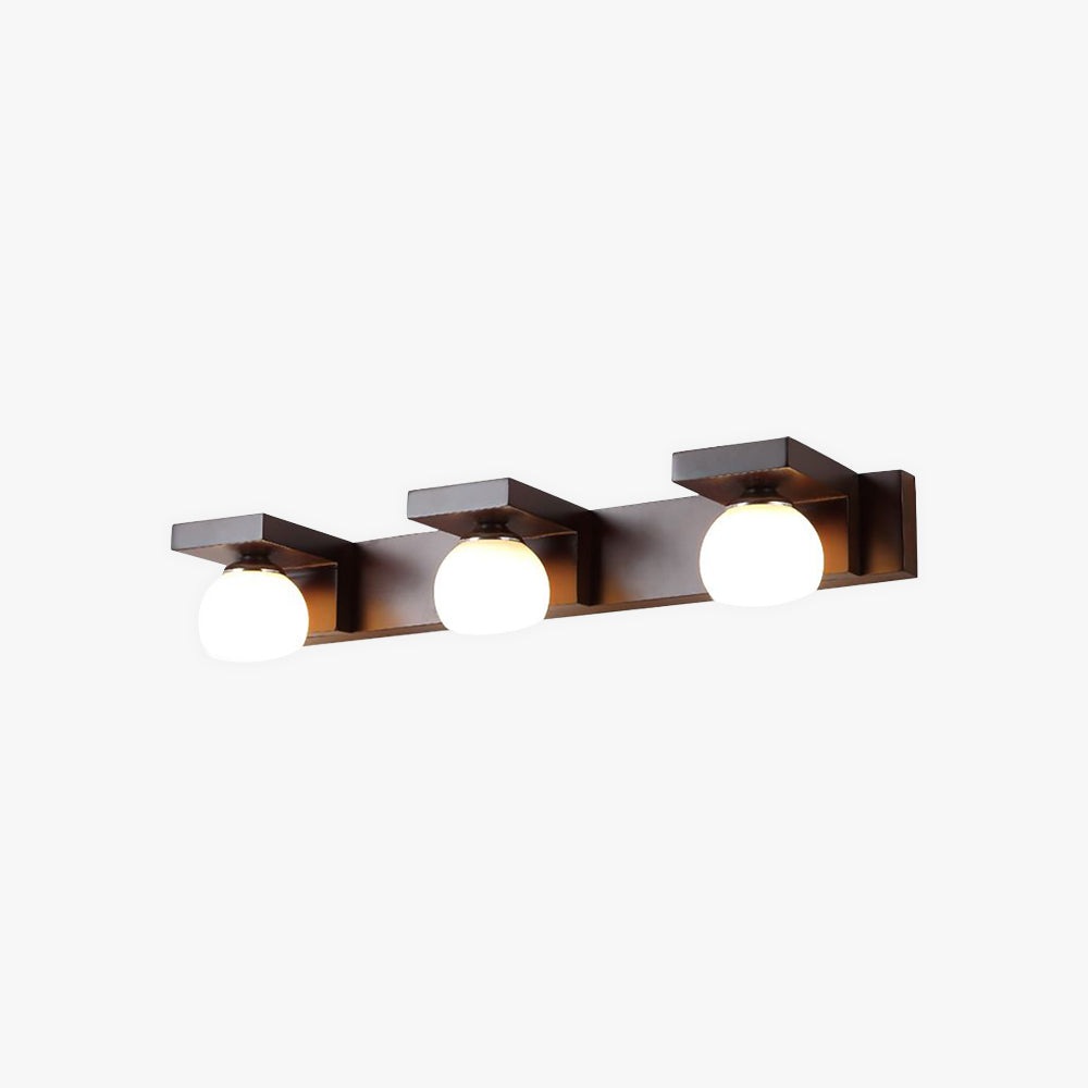 Arisha Moderno Natural Madera/Vidrio Aplique de Pared Madera Oscura