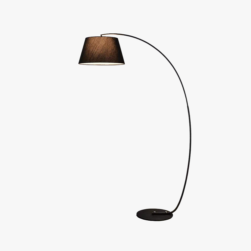 Mira Moderna Simple Metal/Tela Lámpara de Pie Negra