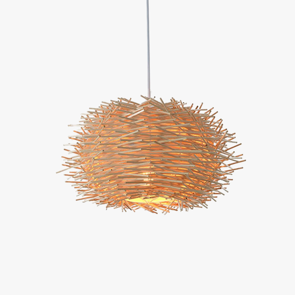 Arisha Lámpara Colgante Nido de Pájaros de Madera de Arisha Marrón/Madera