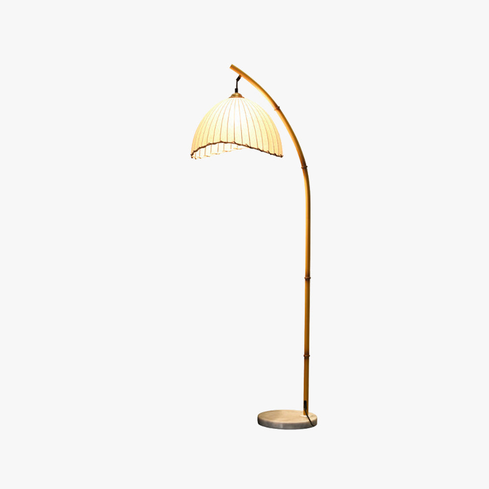 Ozawa Vintage Minimalista Metal/Tela LED Lámpara de Pie Beige