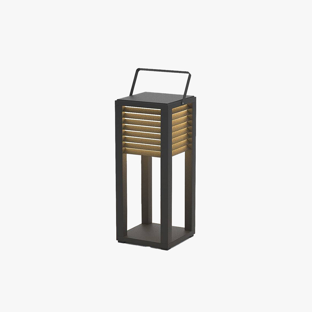 Ray Retro Lámpara de Pie Exterior Cuboide Metal Patio