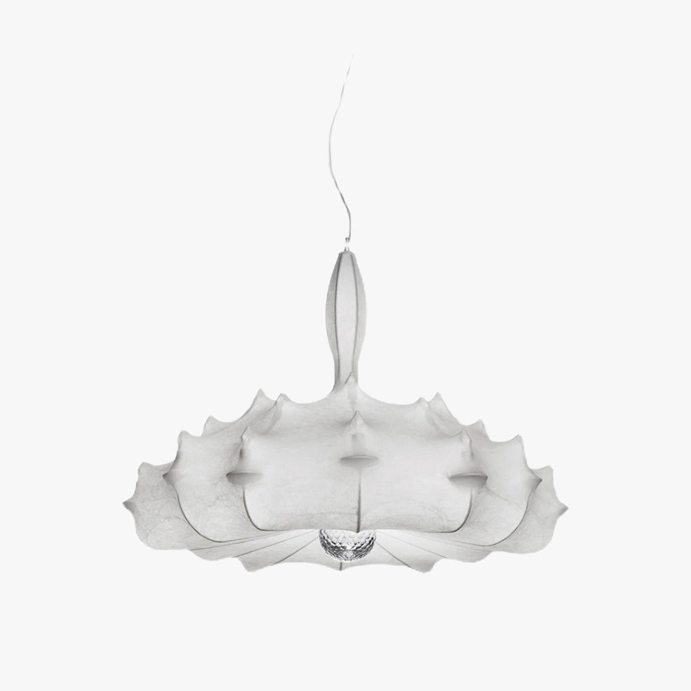 Ritta Moderna Metal/Seda Artificial Lámpara Colgante Blanca