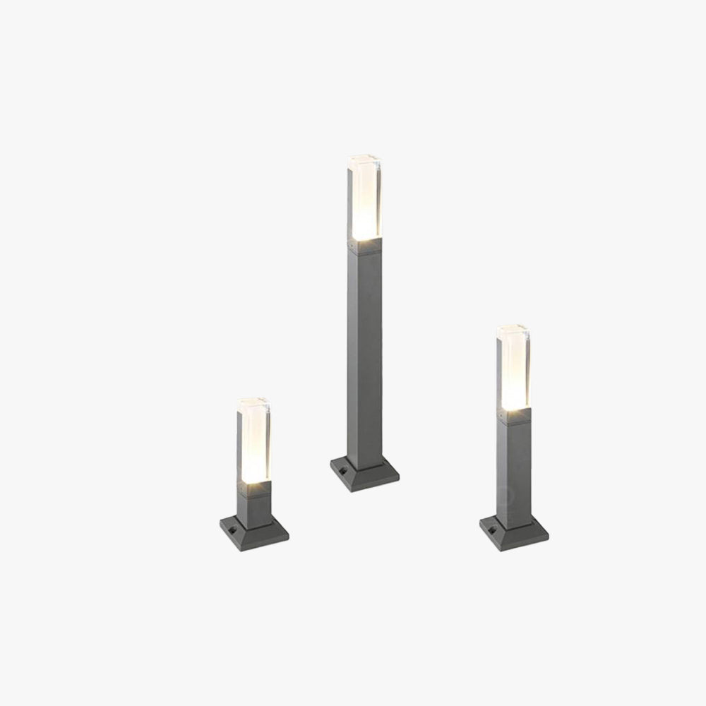 Ray Moderna Lámpara de Pie Exterior Metal Acrílico Patio