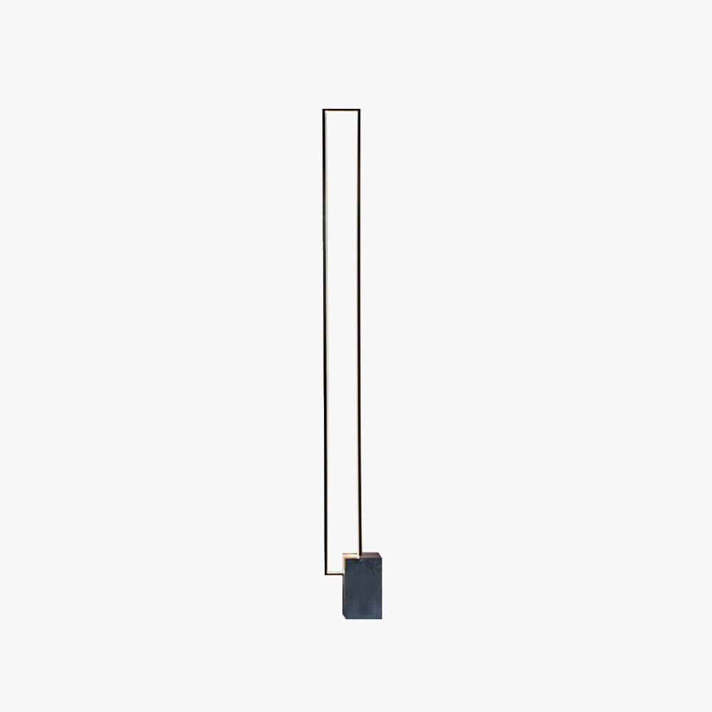 Mira Moderna Minimalista Lineal Metal Lámpara de Pie Negra