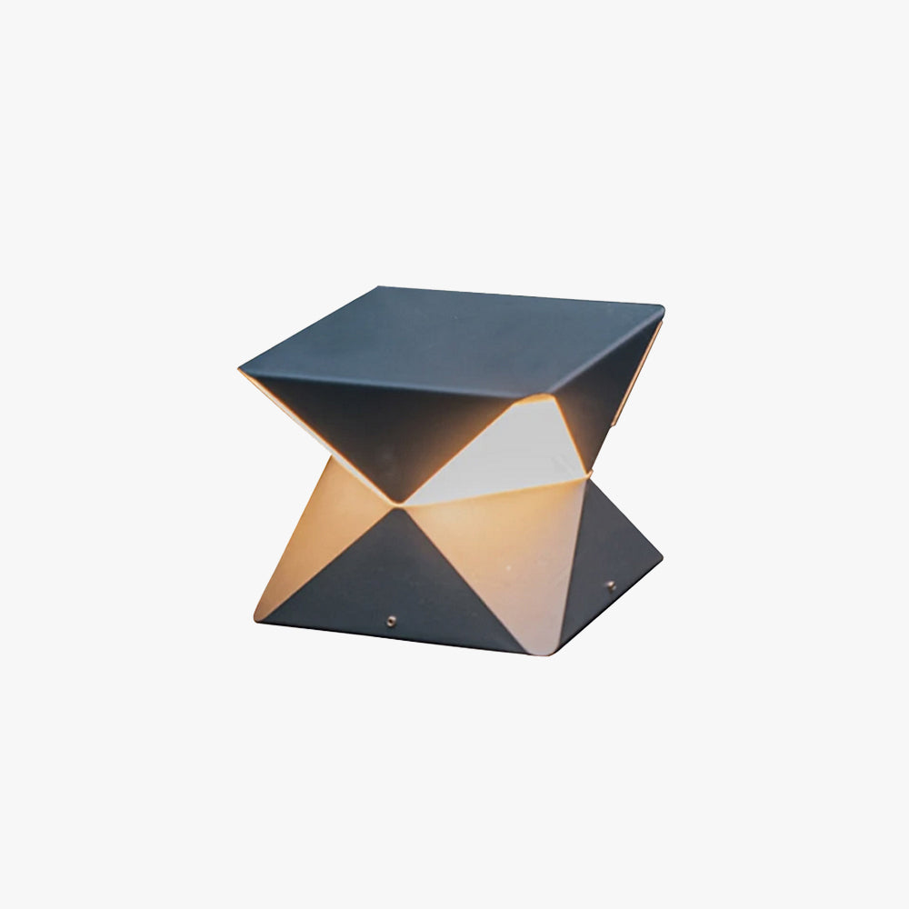Ray Minimalista Poliédrica Metal Lámpara De Pie Exterior Patio