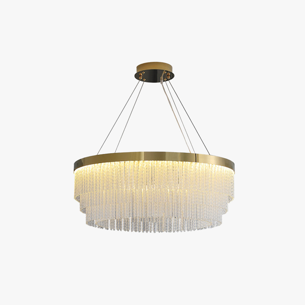 Arisha Moderna Luja Diseño Cristal Lámpara Colgante Dorada
