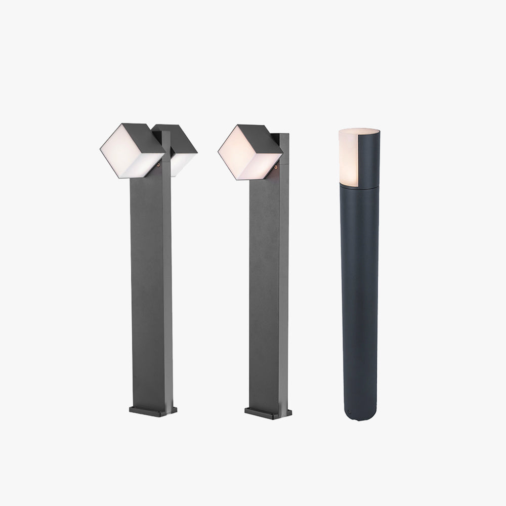 Ray Minimalista Columna Metal Lámpara Exterior Patio