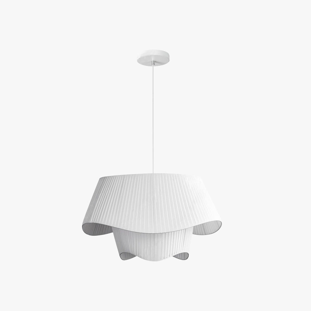 Ritta Nórdico Irregular Metal/Tela Lámpara Colgante Blanca