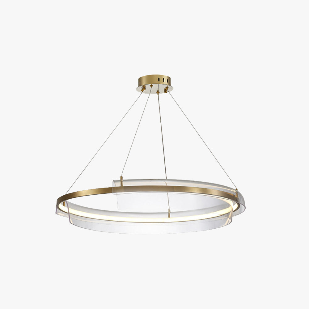 Arisha Minimalista Metal Anular Lámpara Colgante Dorada