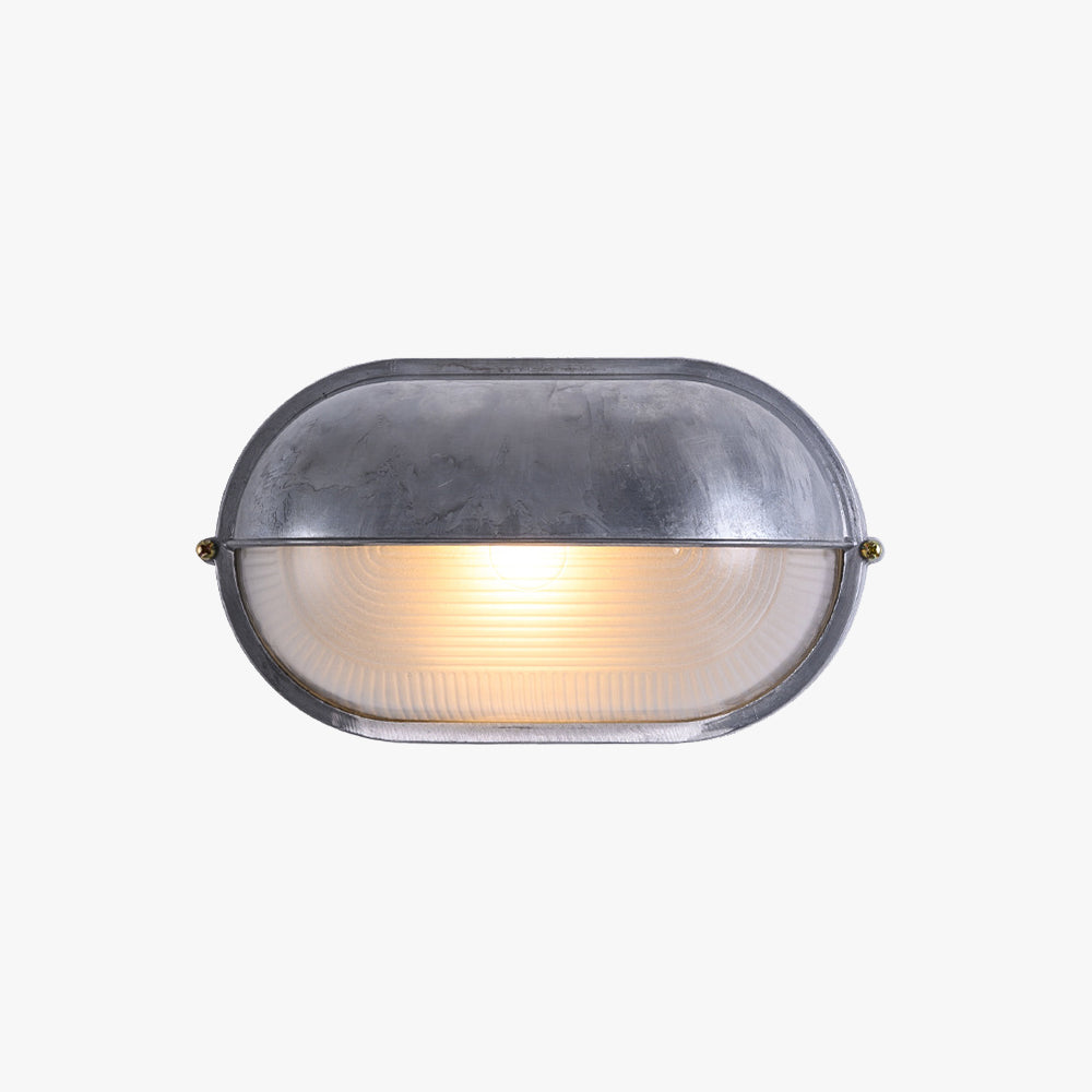 Orr Moderno Bola Estanco Aplique de Pared Exterior Plata/Oro