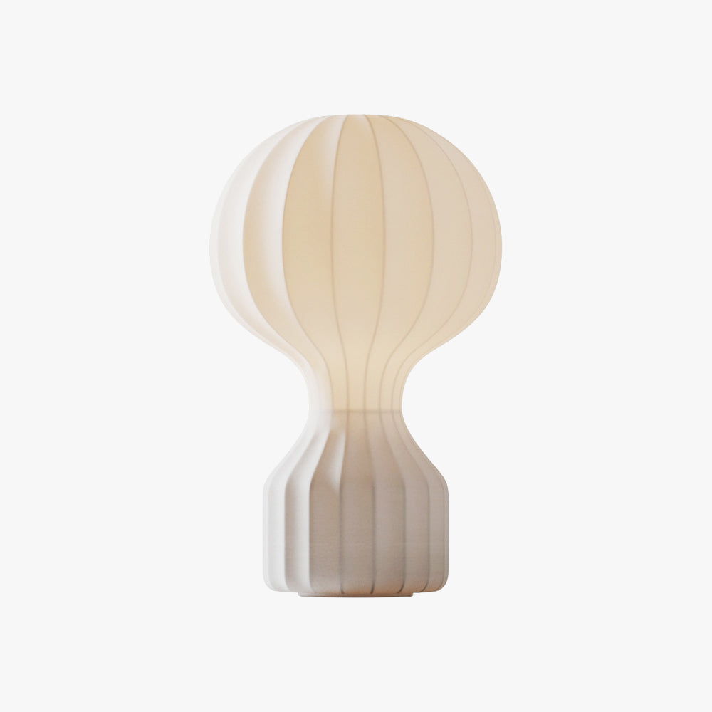 Ritta Minimalista Moderna Metal/Seda Lámpara de Mesa Blanco