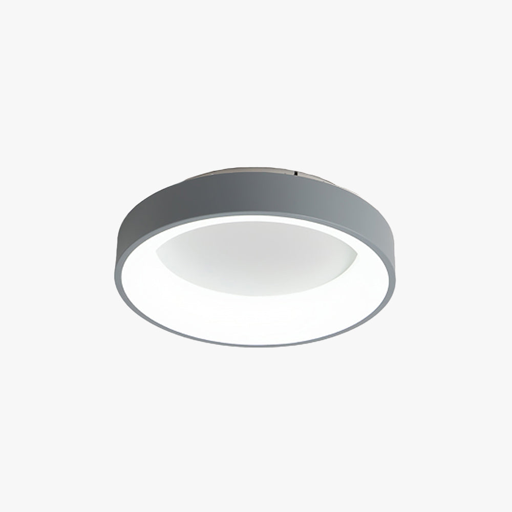 Arisha Moderna Redonda Metal LED Lámpara de Techo Blanca/Gris