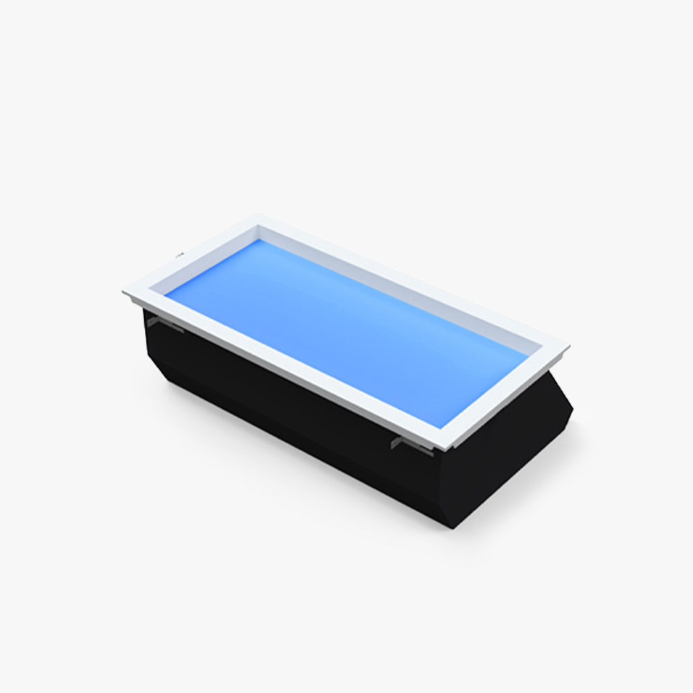 Arisha Moderna Cuadrada/Rectángular Metal LED Lámpara de Techo Azul