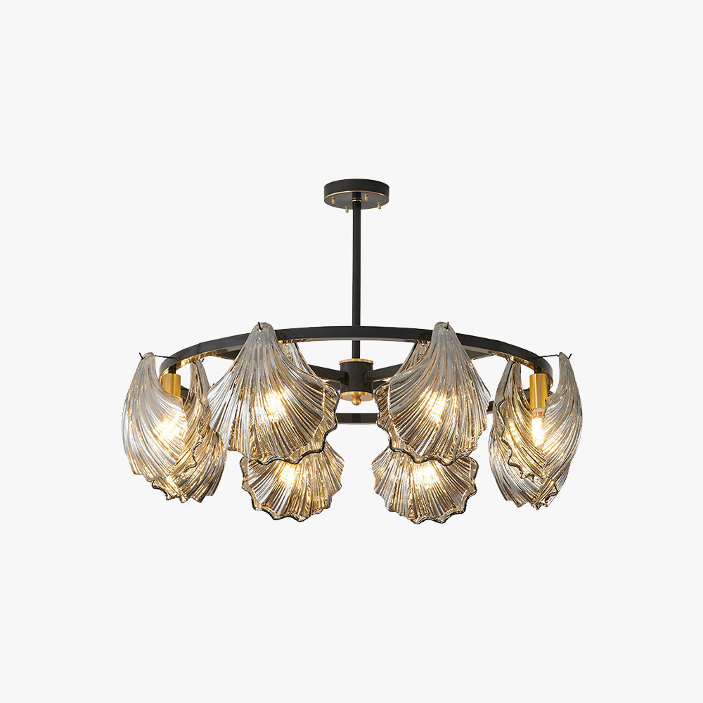 Arisha Moderna Anular Metal /Cristal Lámpara Colgante Negra/Oro
