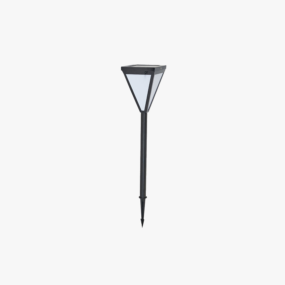 Ray Moderna Cónica Metal Vidrio Solar Lámpara Exterior