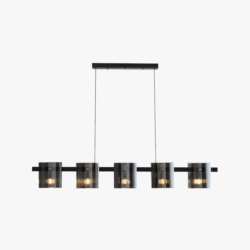 Arisha Minimalista Lineal Metal Lámpara Colgante Negra/Ora