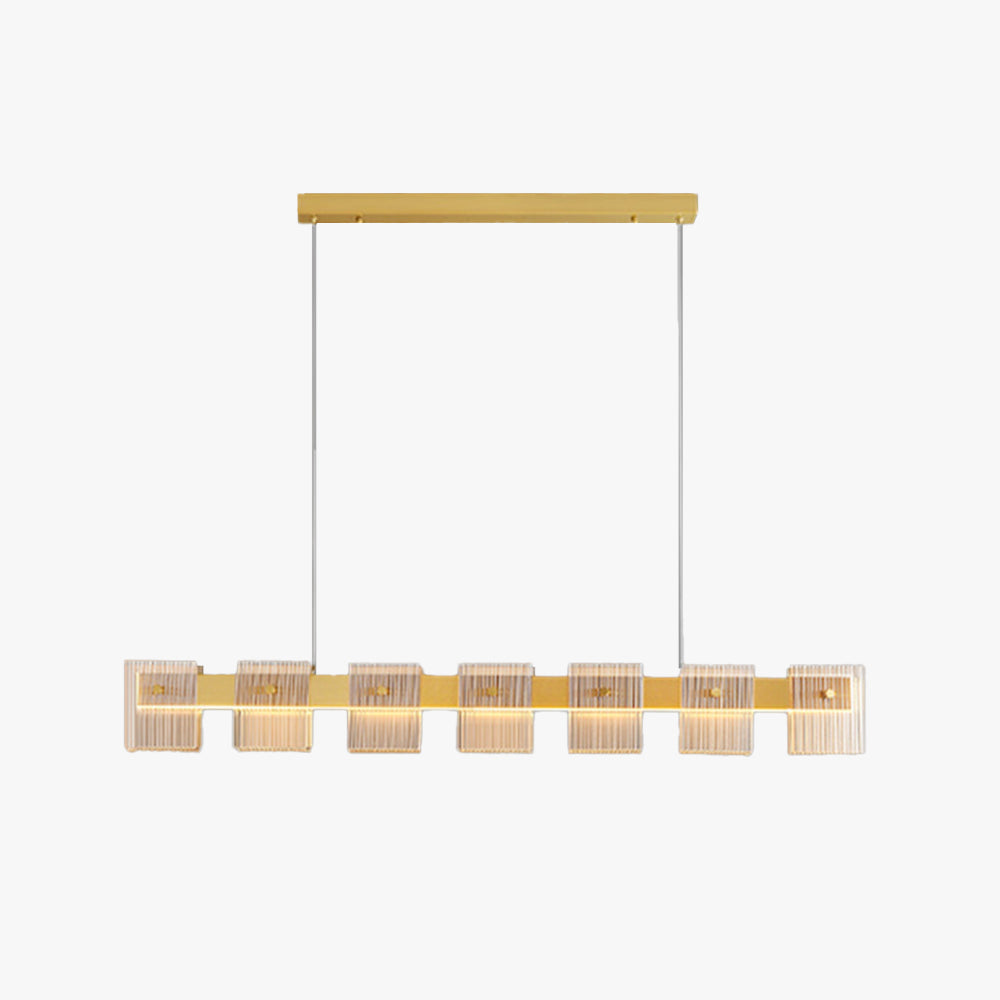 Arisha Decorativa Lineal Metal/Vidria Lámpara Colgante Ora