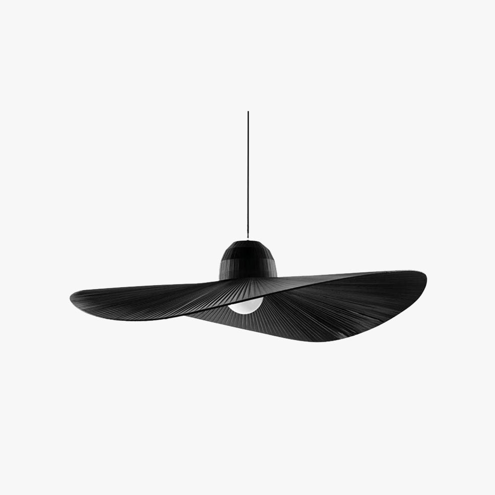 Ritta Minimalista Metal/Tela Lámpara Colgante Negra/Blanca