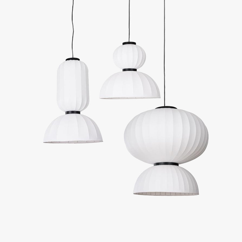 Renée Moderna MInimalista DIseño Metal/Seda Artificial Lámpara Colgante Blanco