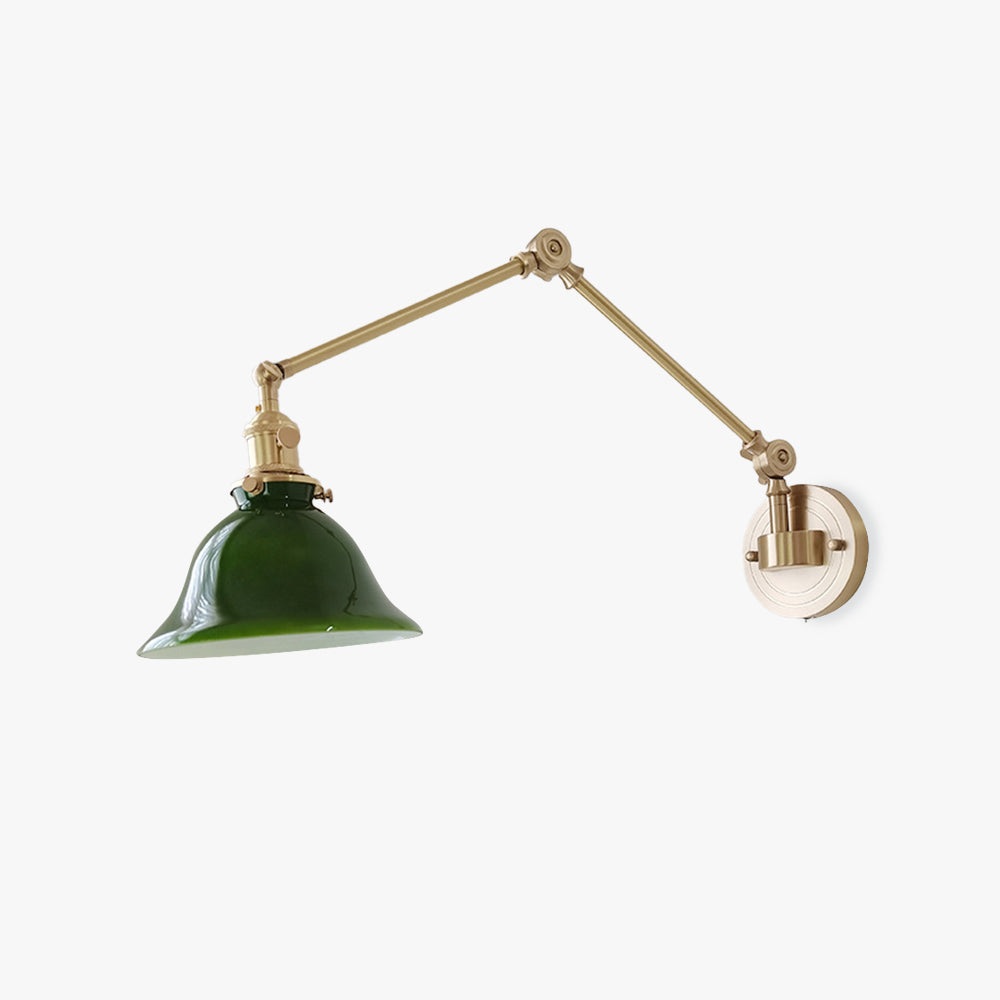 Epoch Vintage Diseño Metal/Vidrio LED Aplique de Pared Blanco/Verde