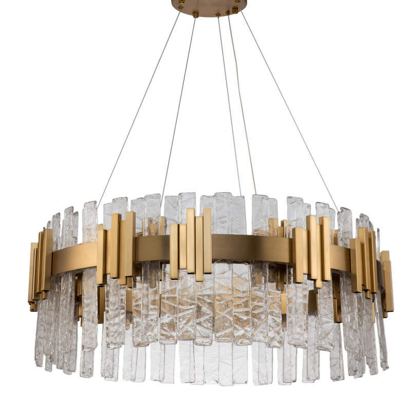 Kristy Lámpara Colgante Circulo Metal/Vidrio Cristal