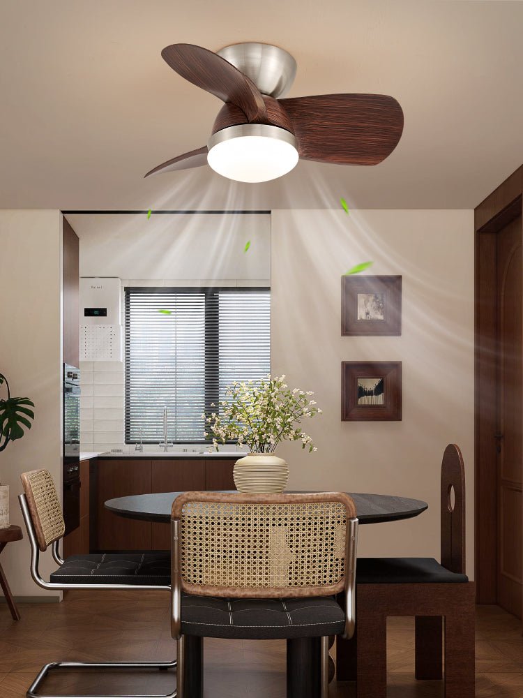 Diagrama de dimensiones del Ventilador de Techo Dyms con Luz