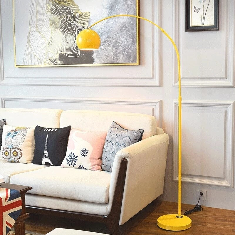 Morandi Moderno Geométrico Metal LED Lámpara de Pie Amarillo/Negro/Azul