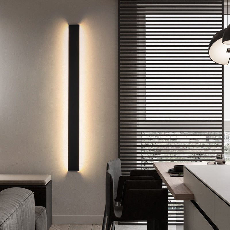 Arisha Moderno Minimalista Lineal Aplique de Pared Negro/Blanco