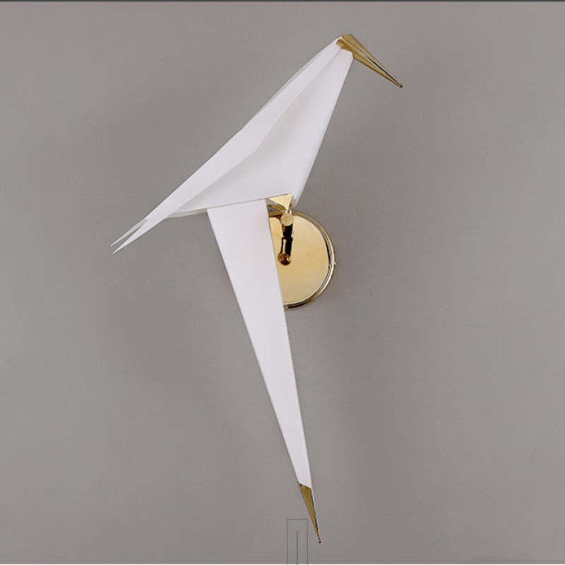 Arisha Art Déco Pájaro Metal/Acrílico LED Aplique de Pared Blanco