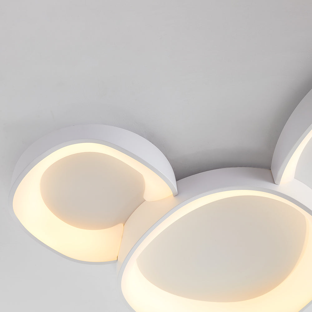 Arisha Moderna Cuenco Metal LED Lámpara de Techo Blanca