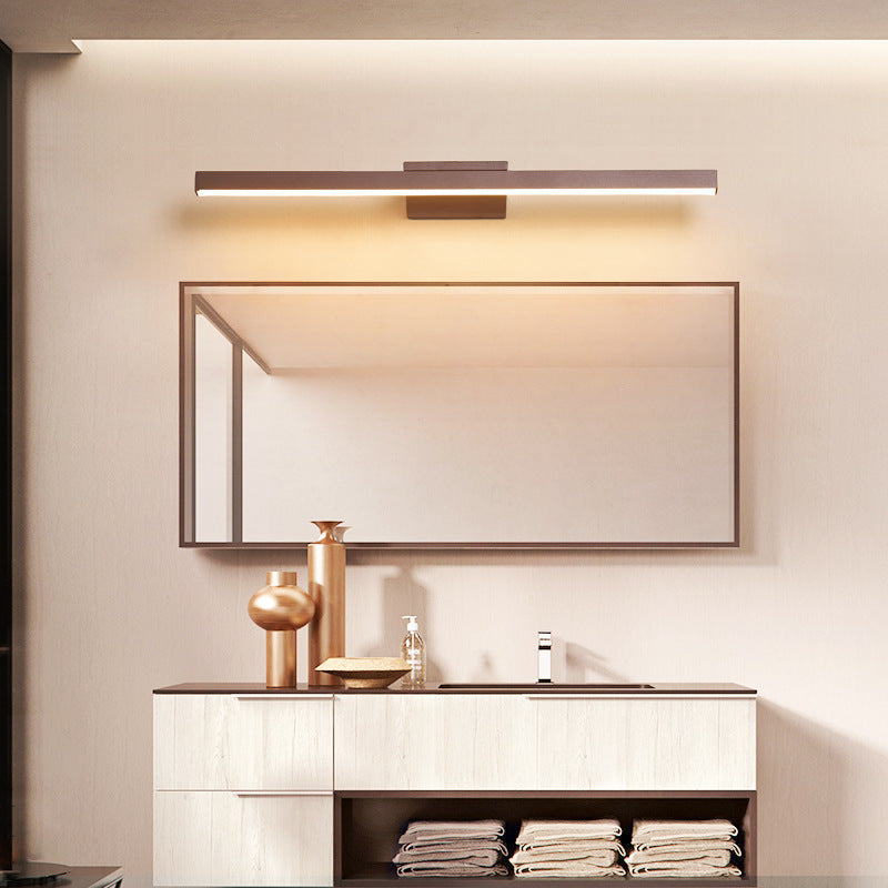 Arisha Moderno Minimalista Rectangular Aplique de Pared Marrón