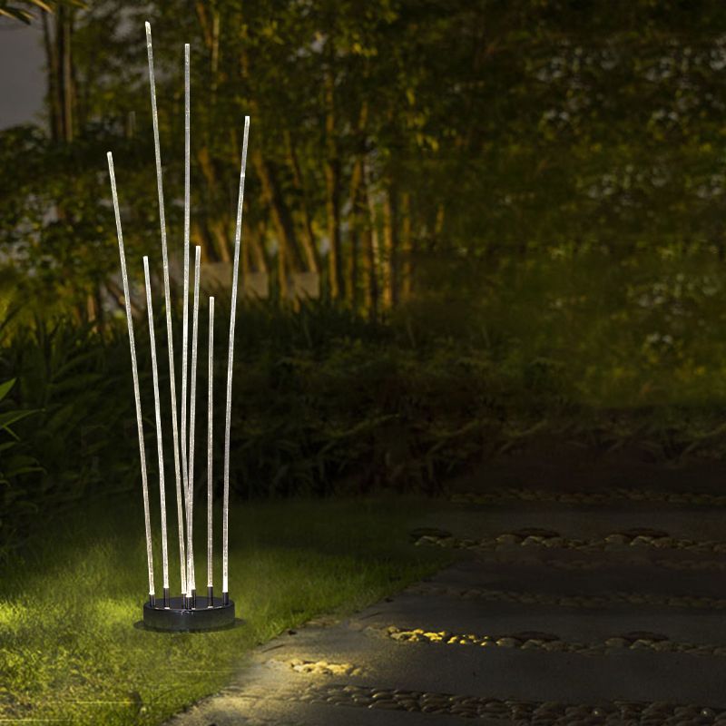 Ray Lámpara de Pie Exterior LED Fibra Óptica Metal Patio