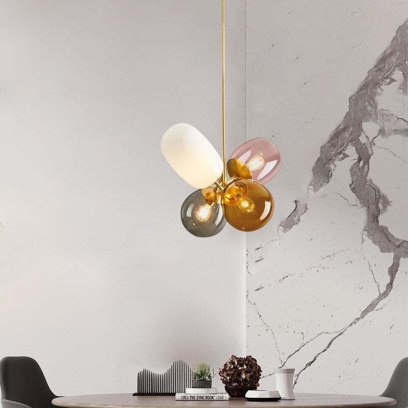 Valentina Decorativa Globo Metal/Vidrio Lámpara Colgante Multicolor