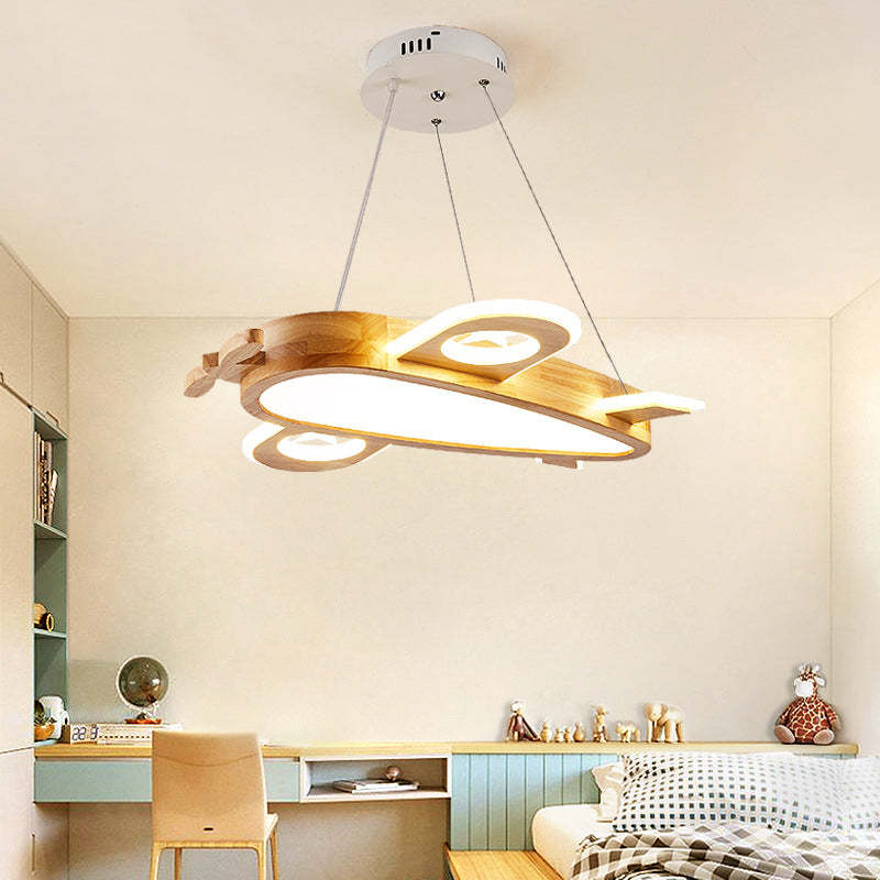 Minori Moderna Avión LED DIY Lámpara Colgante Madera