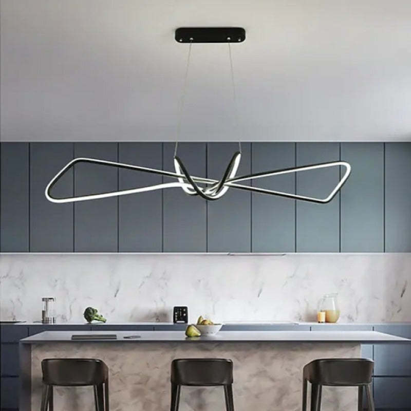 Bouvet Moderna Geométrica Metal Lámpara Colgante Dorada/Negra