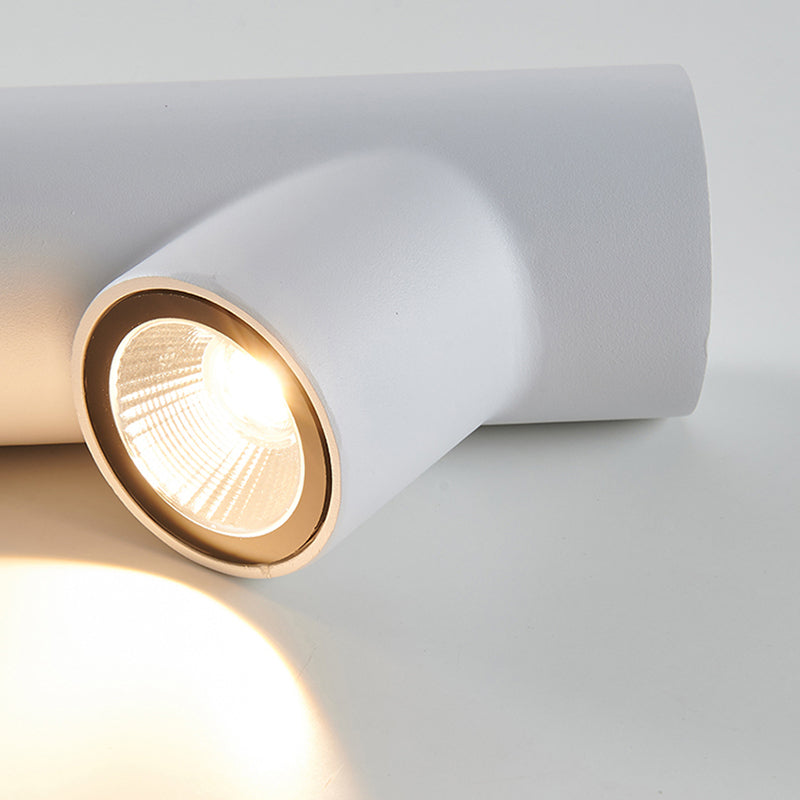 Ray Moderno Tubular Metal LED Aplique de Pared Exterior Negro/Blanco