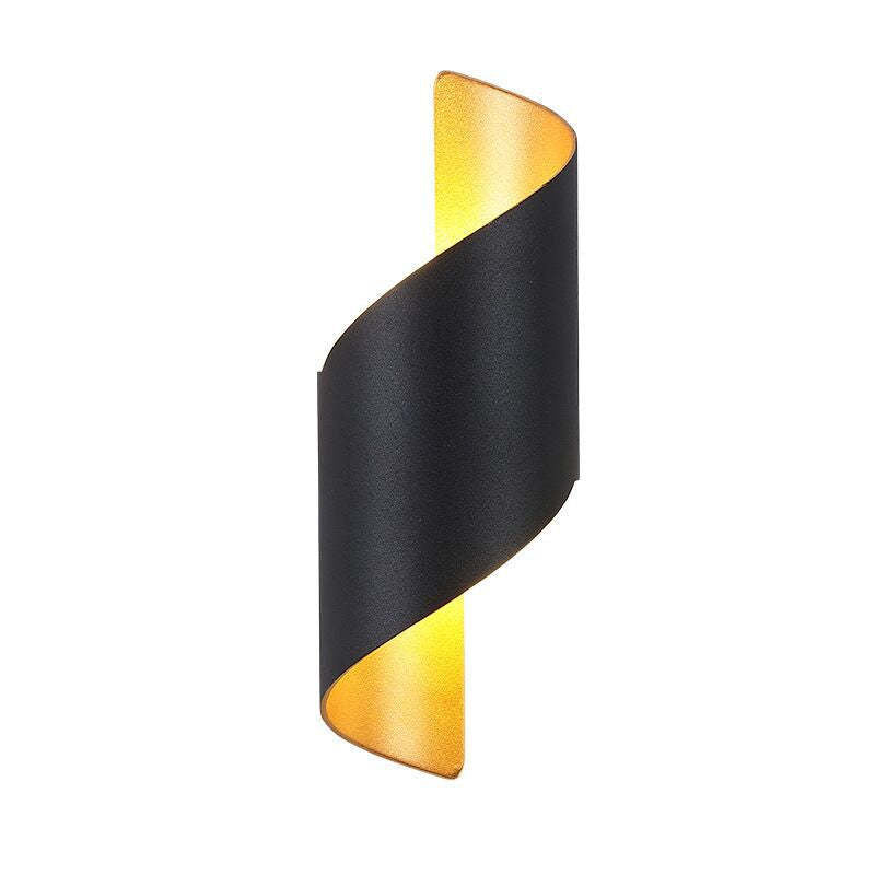 Ray Moderno Diseño Metal/Acrílico LED Aplique de Pared Blanco/Negro/Dorado