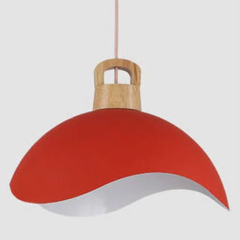 Valentina Decorativa Metal Minimalista Lámpara Colgante Madera