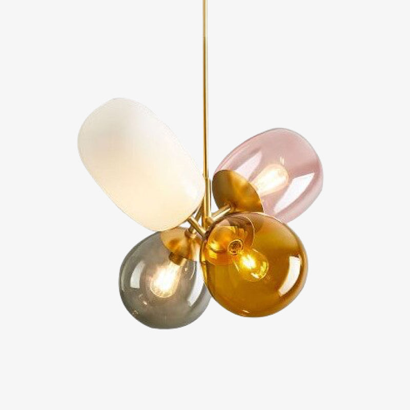 Valentina Decorativa Globo Metal/Vidrio Lámpara Colgante Multicolor