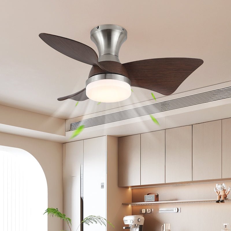 Vista de cerca del LED integrado de la Lámpara Ventilador de Techo Aureon