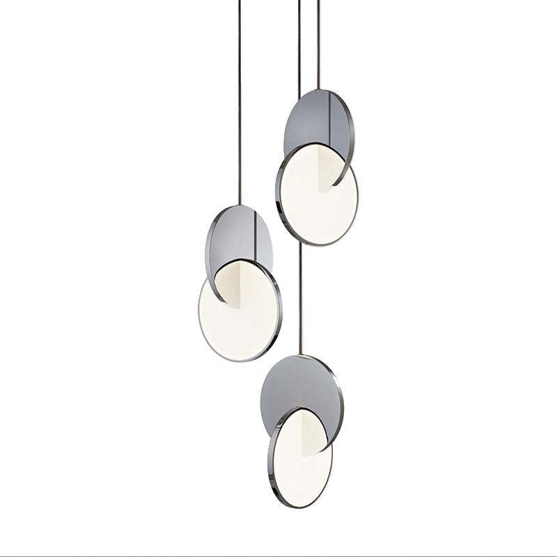 Arisha Minimalista Redonda Metal Lámpara Colgante Dorada/Plata