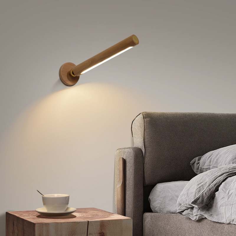 Arisha Natural Giratorio Madera/Metal LED Aplique de Pared Madera