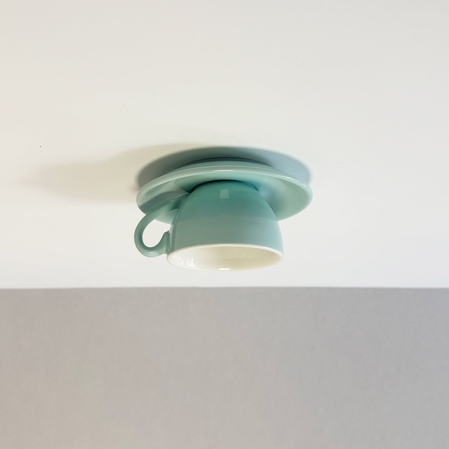 Valentina Lámpara de Techo Modern Coffee Cups Ceramic Flush Azul/Rosa/Amarillo