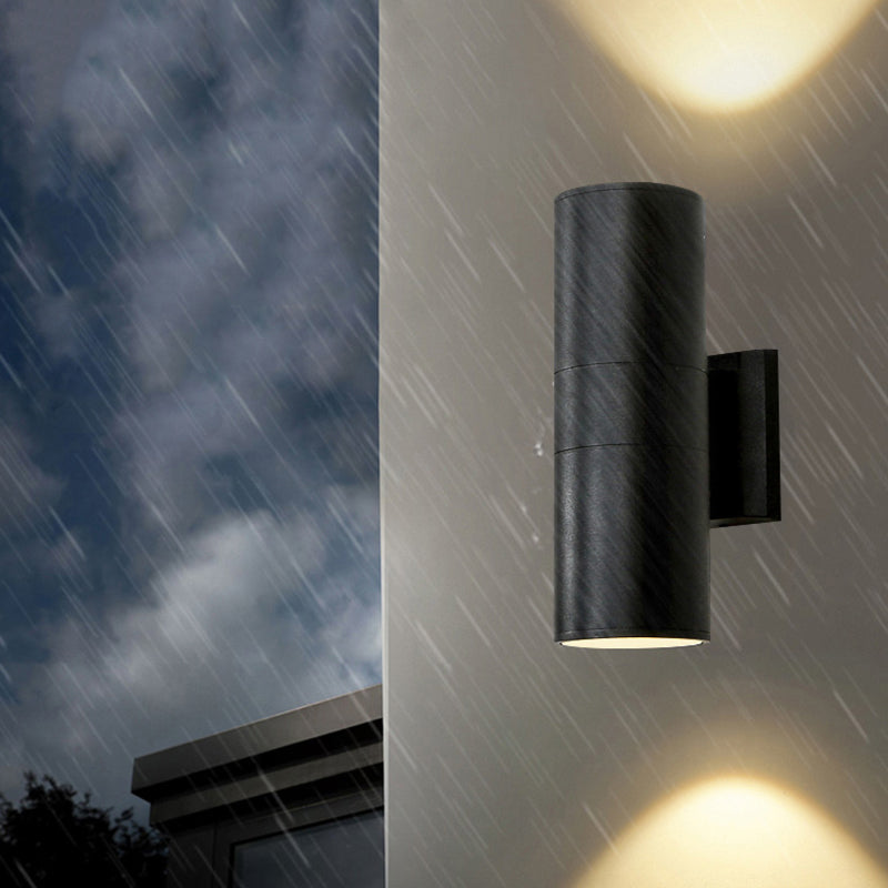Auer Moderno Doble Foco Metal/Vidrio Aplique de Pared Negro