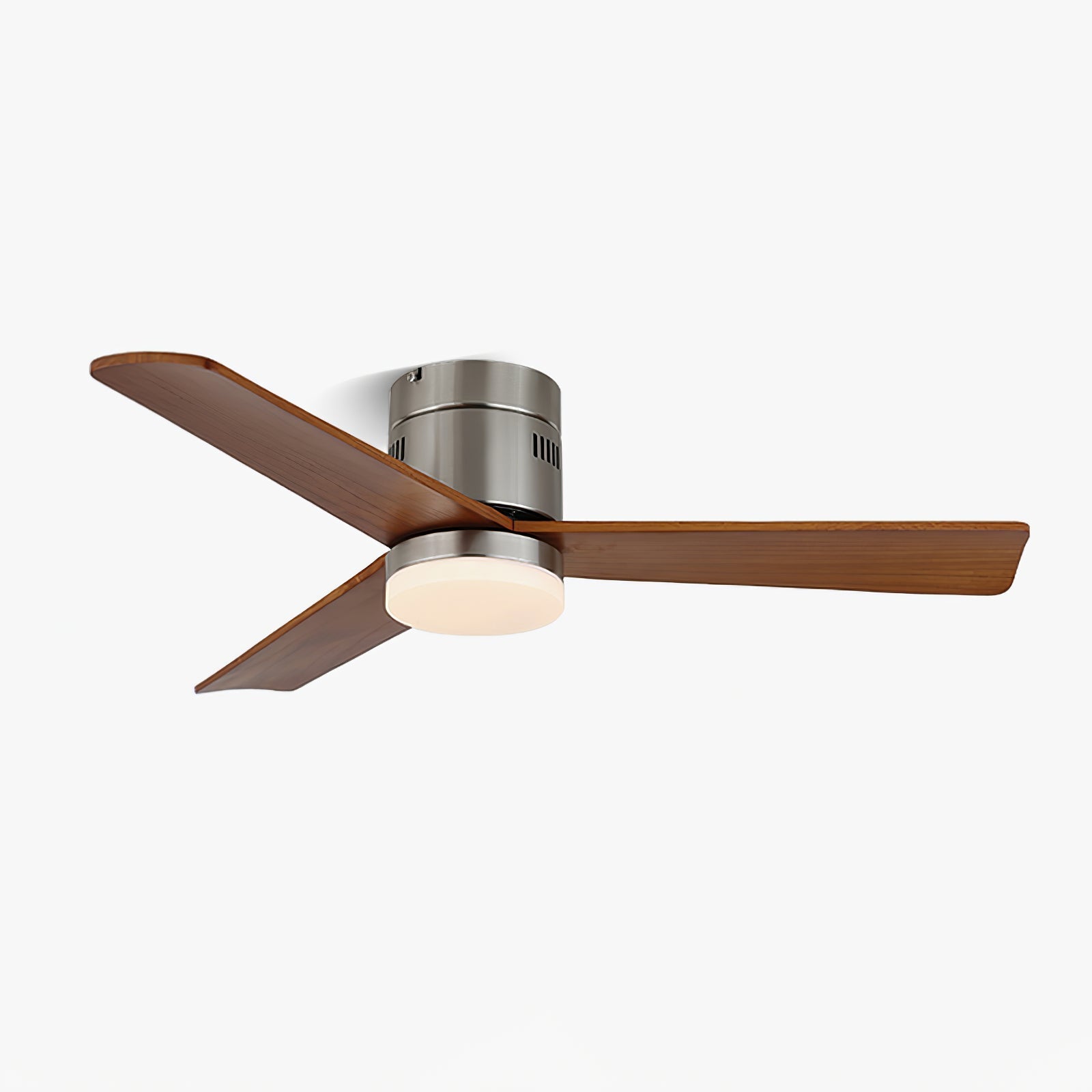 Ventilador de Techo Eris Minimalista de Madera con Luz, aspas de madera y LED integrado