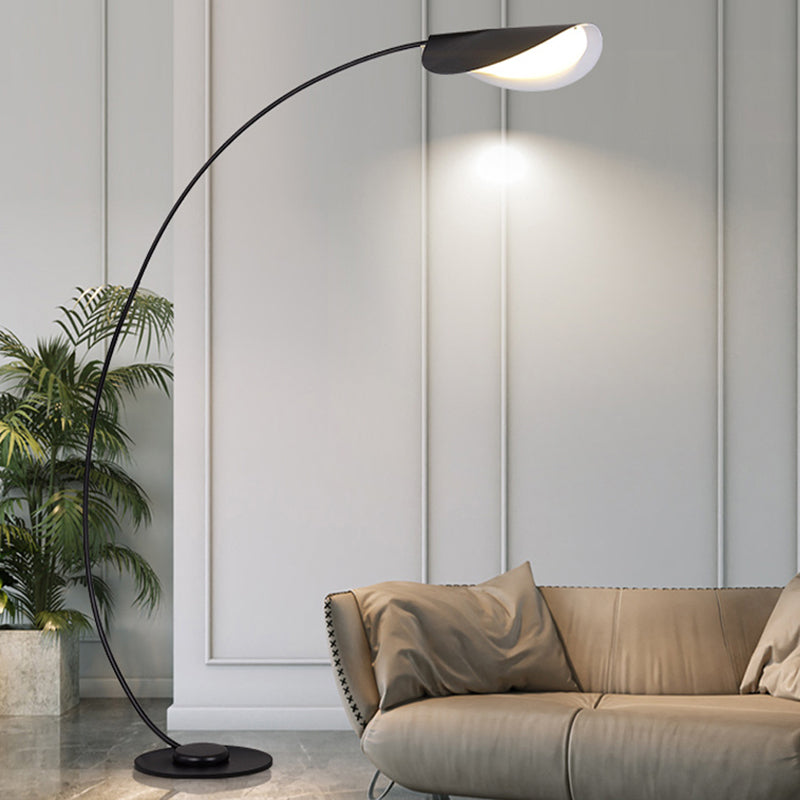 Edge Moderna Geométrica Metal LED Lámpara de Pie Negra