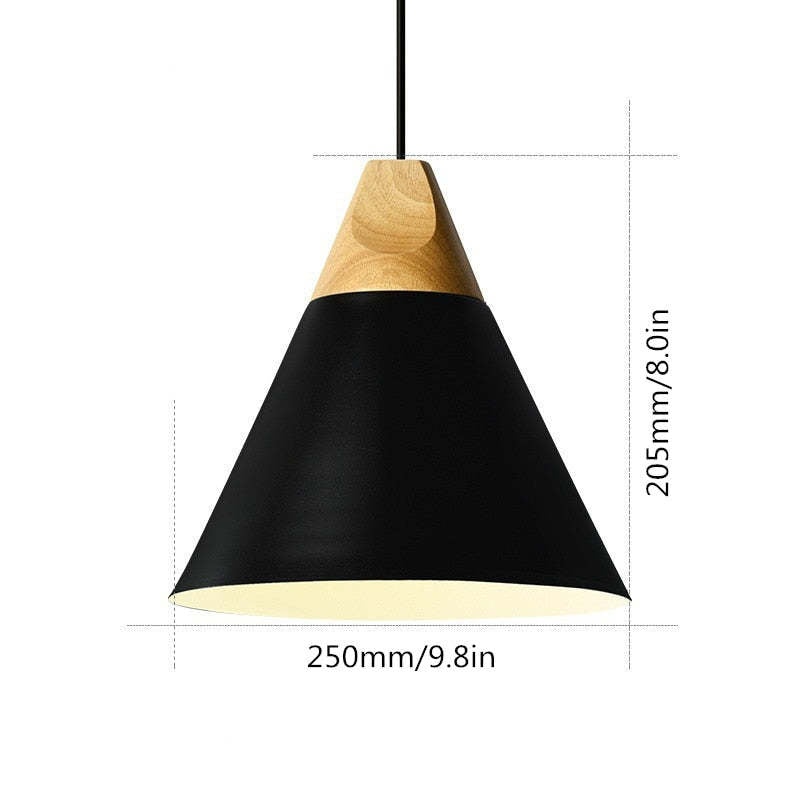 Valentina Moderna Madera/Metal Lámpara Colgante