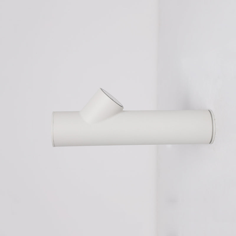 Ray Moderno Tubular Metal LED Aplique de Pared Exterior Negro/Blanco